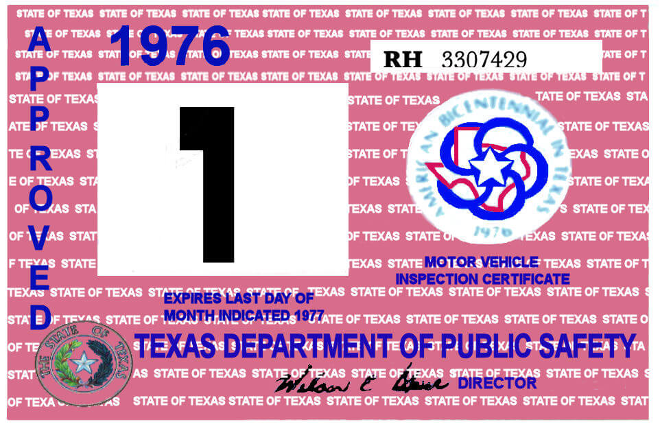 (image for) 1976 Texas Inspection Sticker